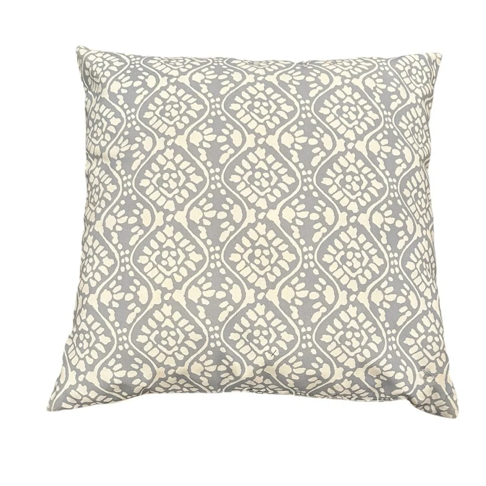 Pottery Barn Gray Cream Decorative Accent Throw Pillow